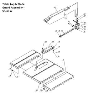 dewalt table saw parts diagram