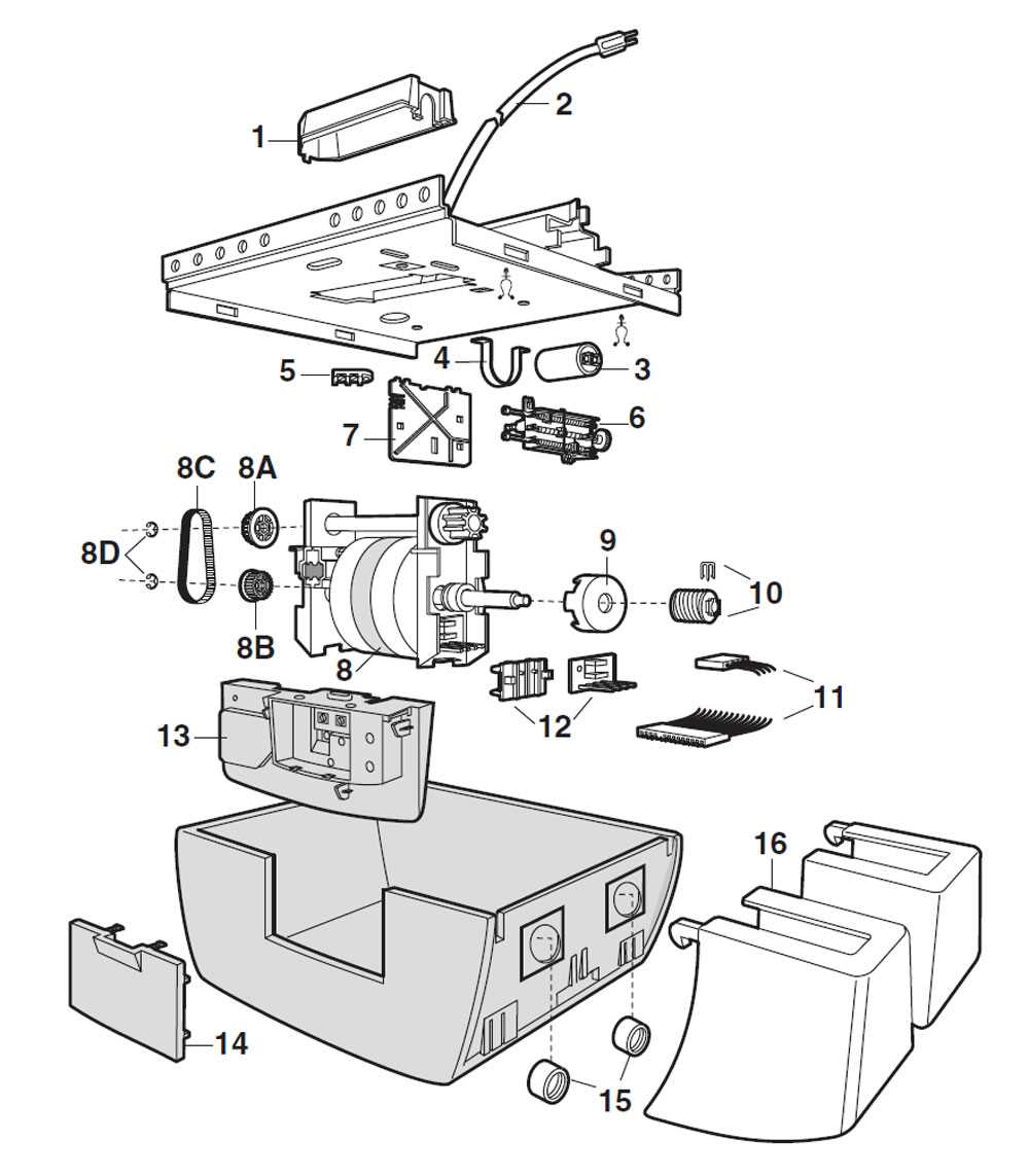 diagram of garage door parts