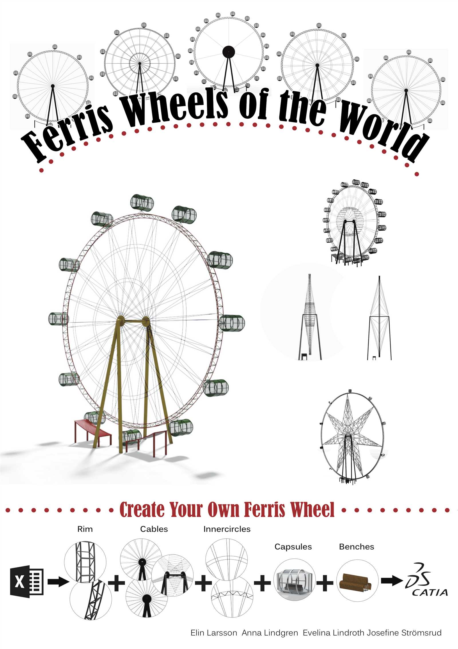 diagram parts of a ferris wheel