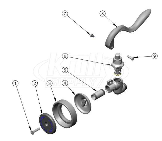 diagram shower head parts