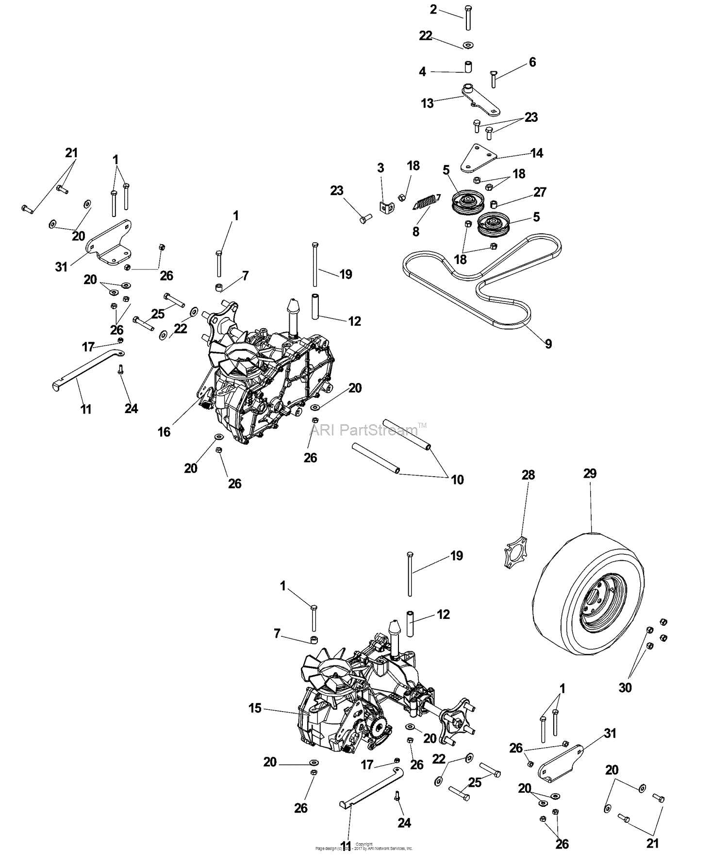 dixon mower parts diagram