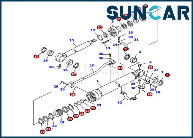 hydraulic cylinder parts diagram