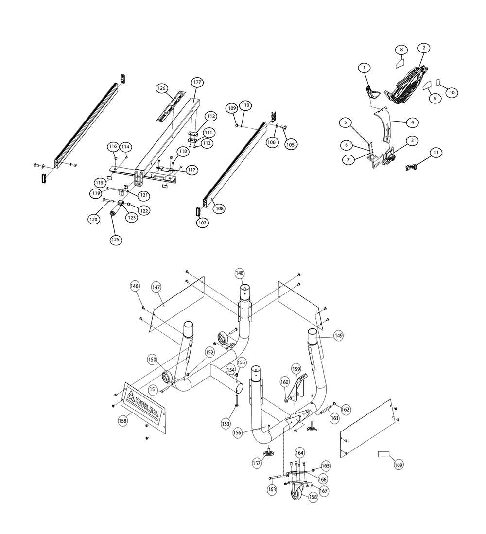 delta table saw parts diagram