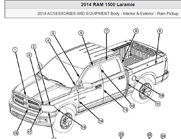 dodge ram front end parts diagram