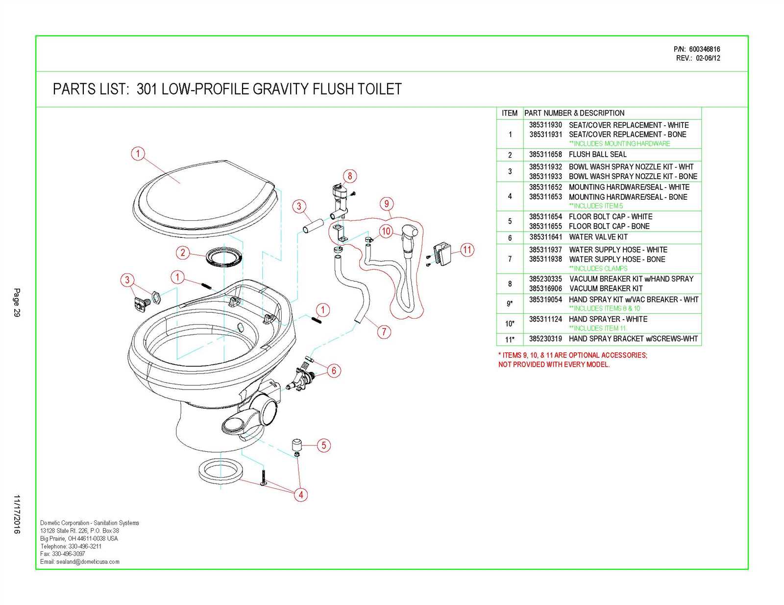 dometic 300 toilet parts diagram