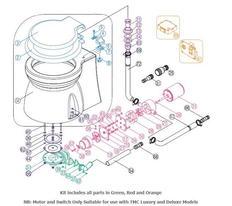 dometic 310 toilet parts diagram