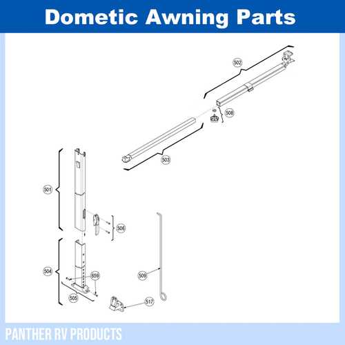 dometic 9200 power awning parts diagram