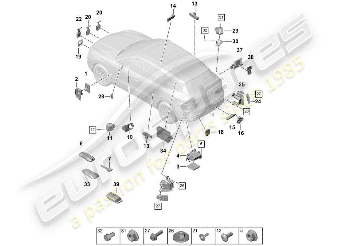 porsche cayenne parts diagram