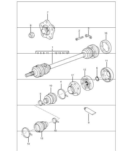 drive shaft parts diagram