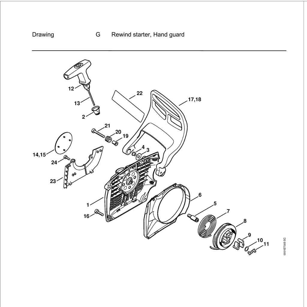 stihl ms 250 chainsaw parts diagram