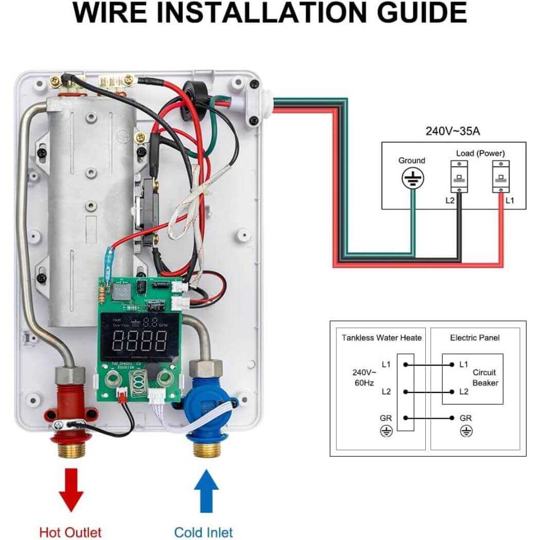 tankless water heater parts diagram