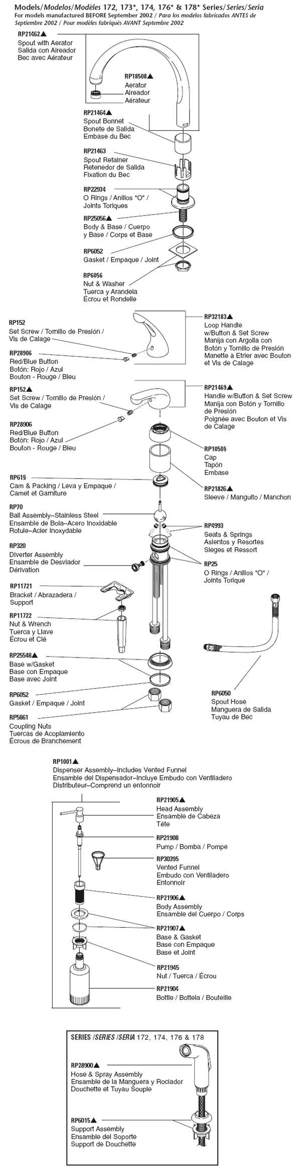 sink faucet parts diagram