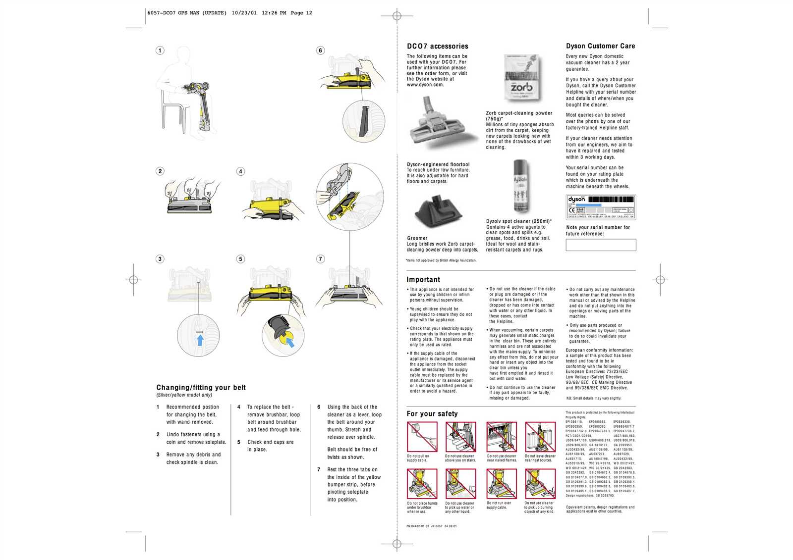 dyson dc07 parts diagram