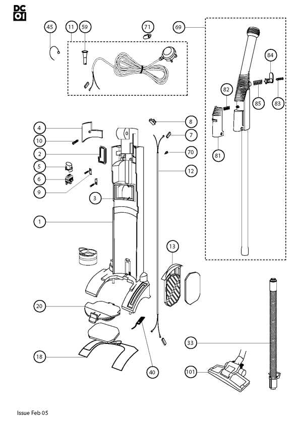 dyson vacuum diagram of parts