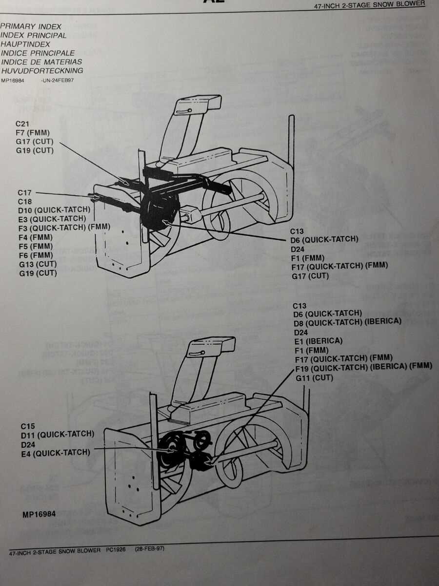 24 inch craftsman snowblower parts diagram