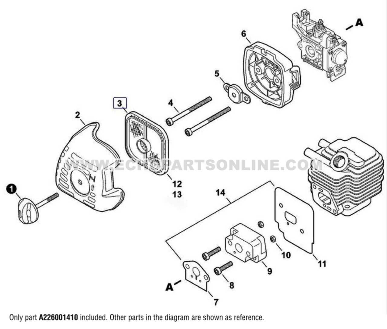 echo gt225 parts diagram