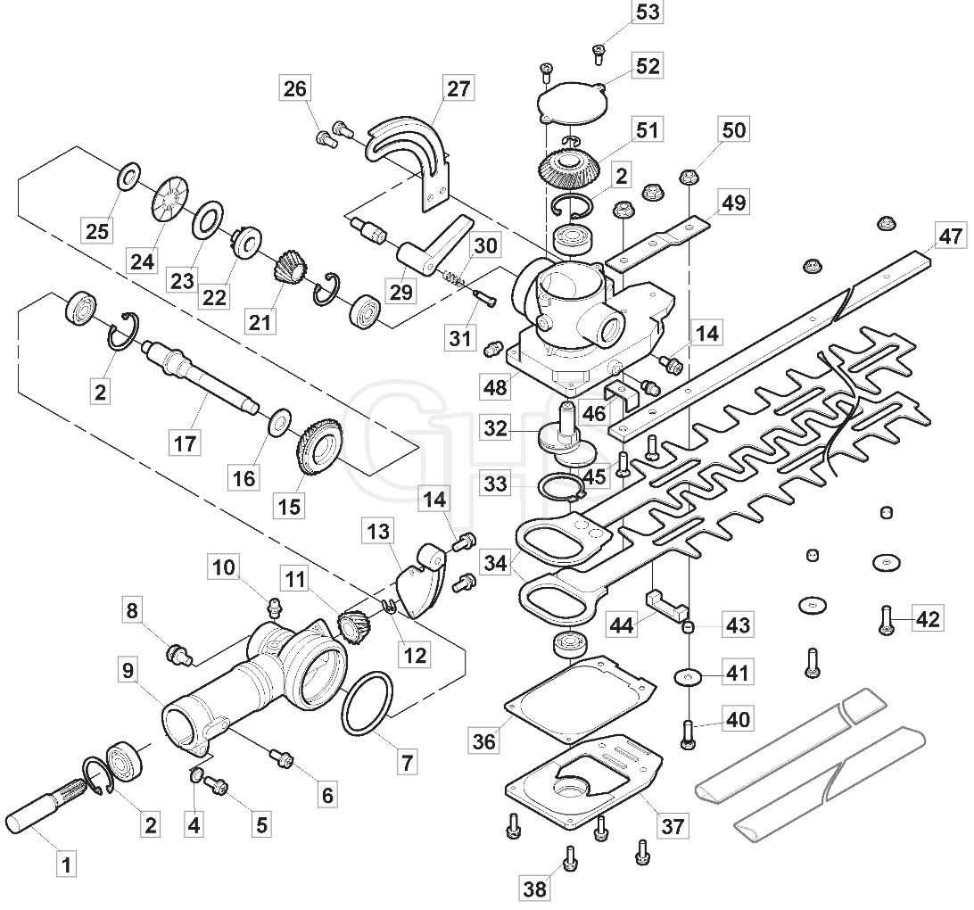 echo hedge trimmer parts diagram