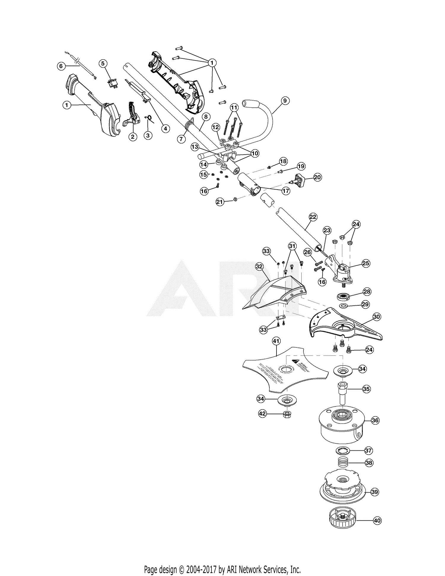 troy bilt 4 cycle trimmer parts diagram