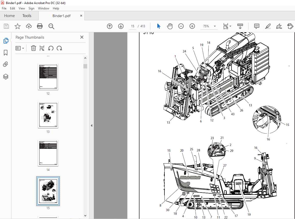 ditch witch parts diagram