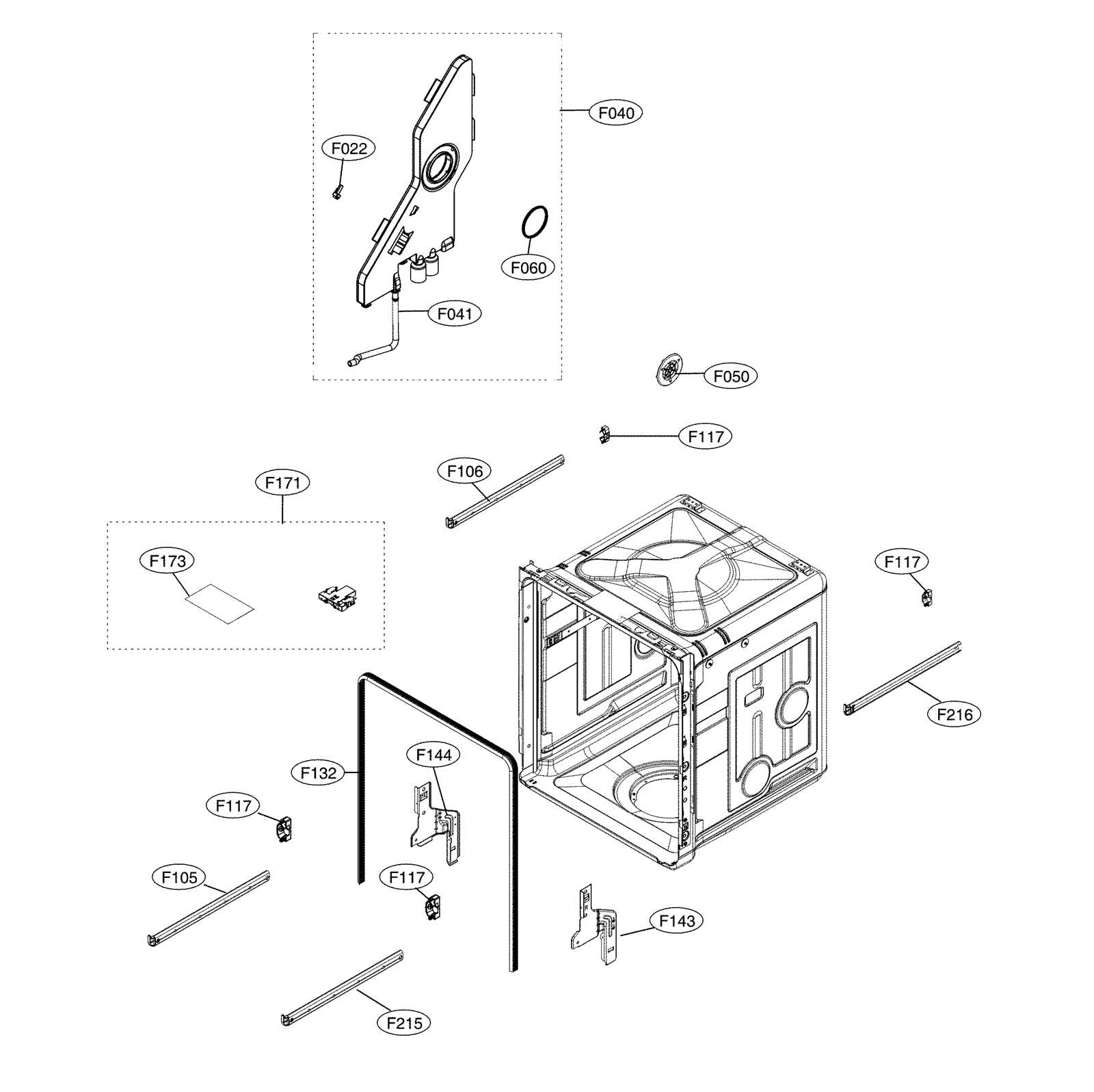 dishwasher parts diagram