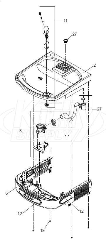 elkay drinking fountain parts diagram