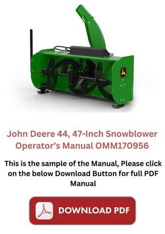 44in john deere 44 snowblower parts diagram