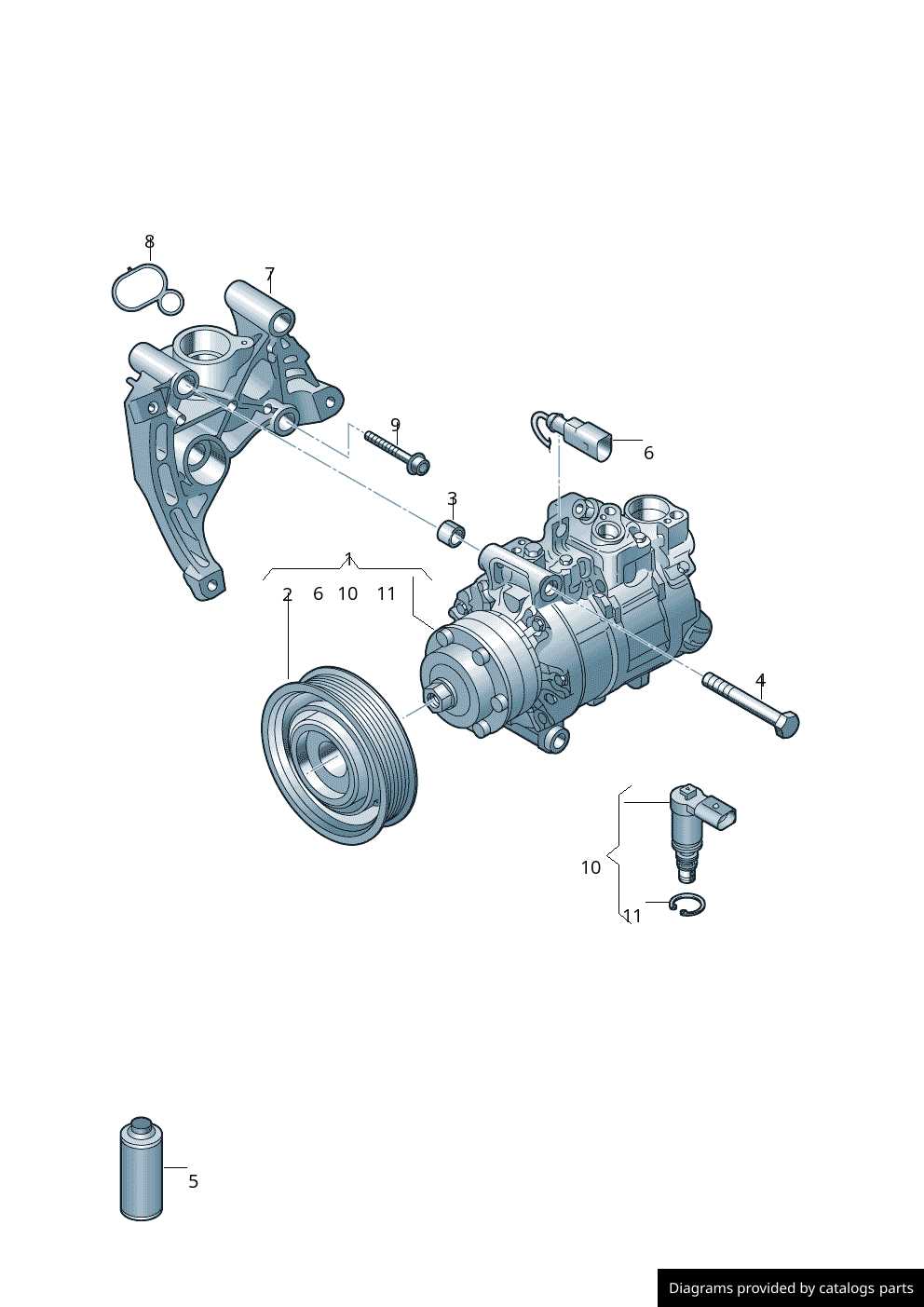 ac compressor parts diagram