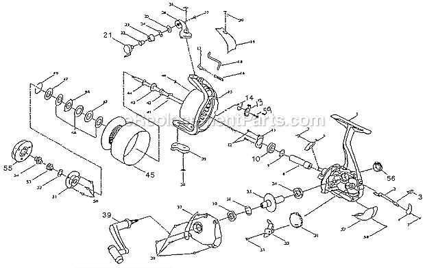 shimano reel diagrams parts lists