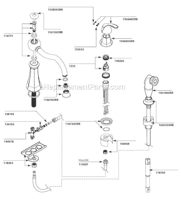 sink sprayer parts diagram