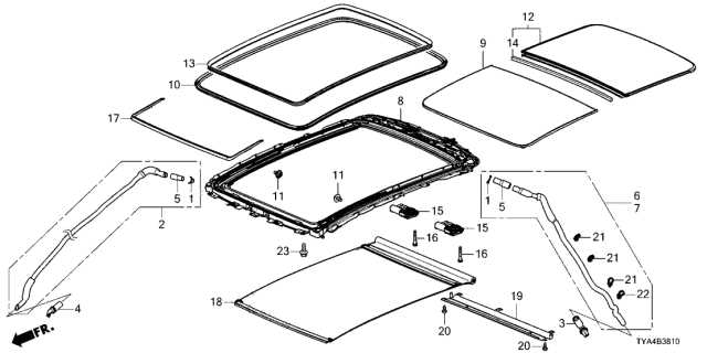 sunroof parts diagram