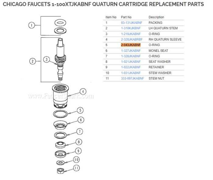 faucet part diagram