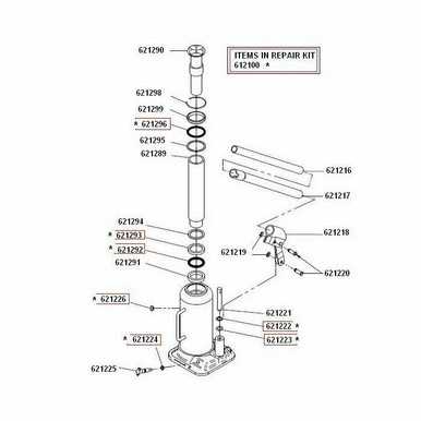 2 ton floor jack parts diagram