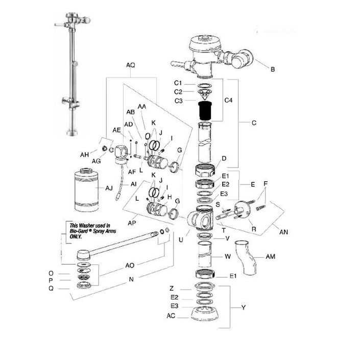 flushometer parts diagram