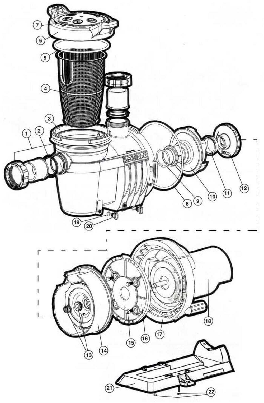 hayward northstar pump parts diagram