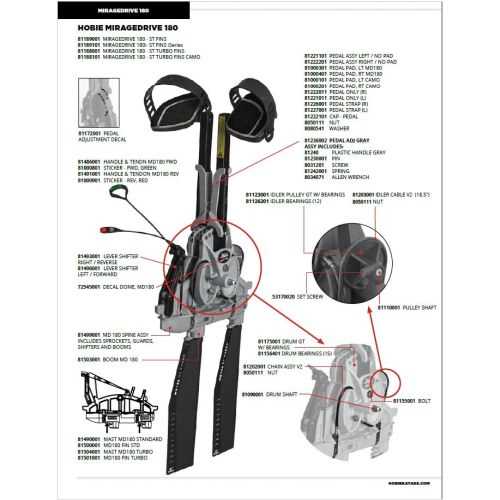 hobie mirage drive parts diagram