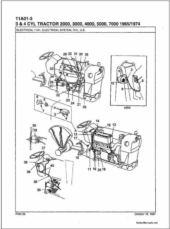 ford 4000 tractor parts diagram