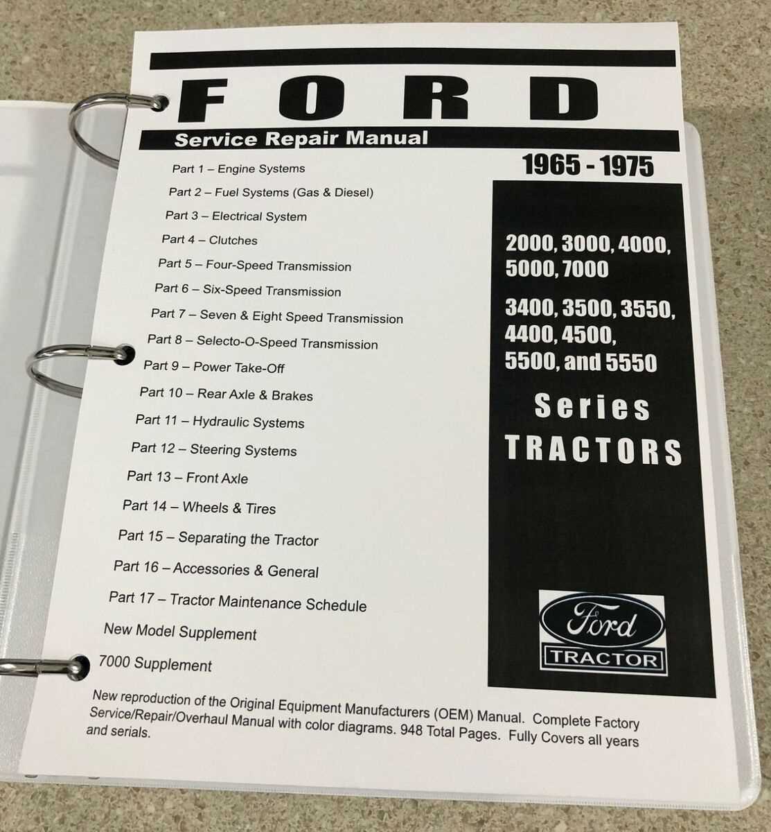 ford 4000 tractor parts diagram