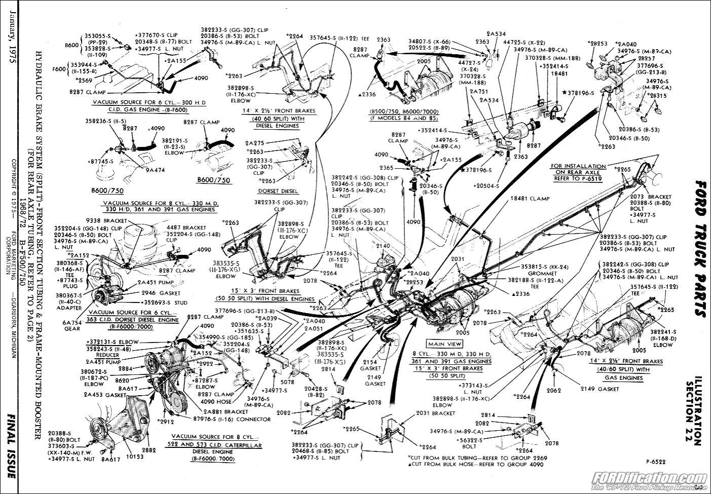 ford f800 brake parts diagram