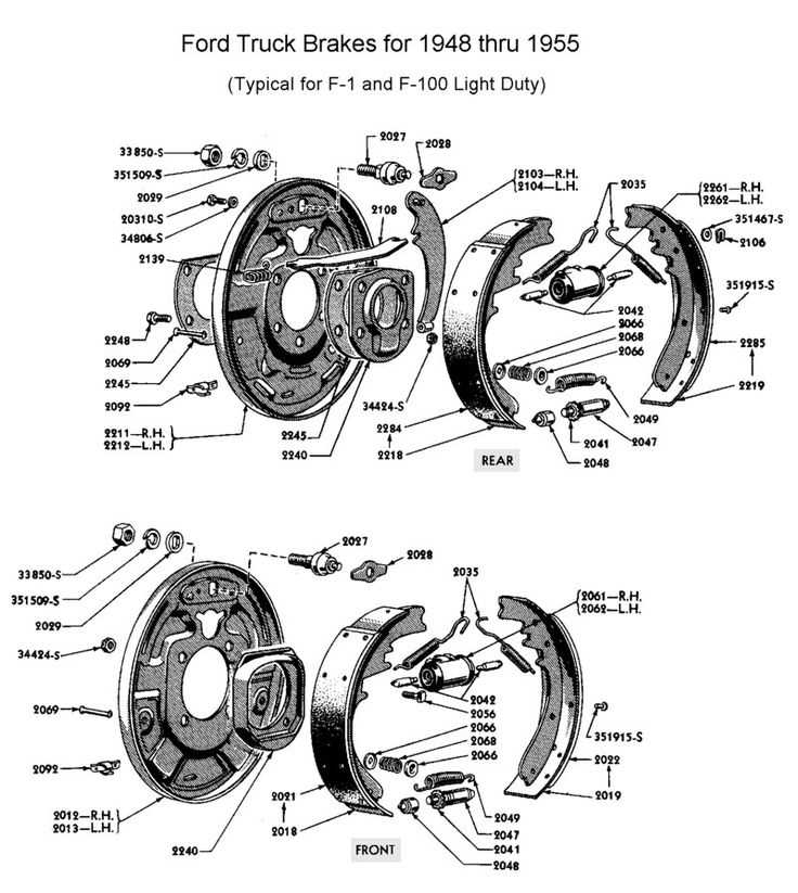 ford f800 brake parts diagram