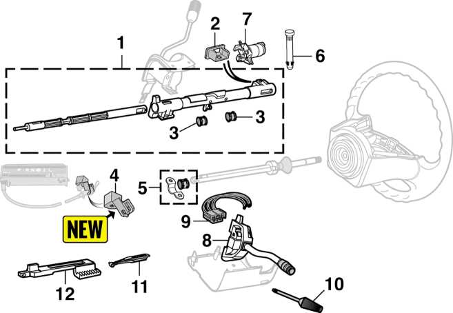 ford steering column parts diagram