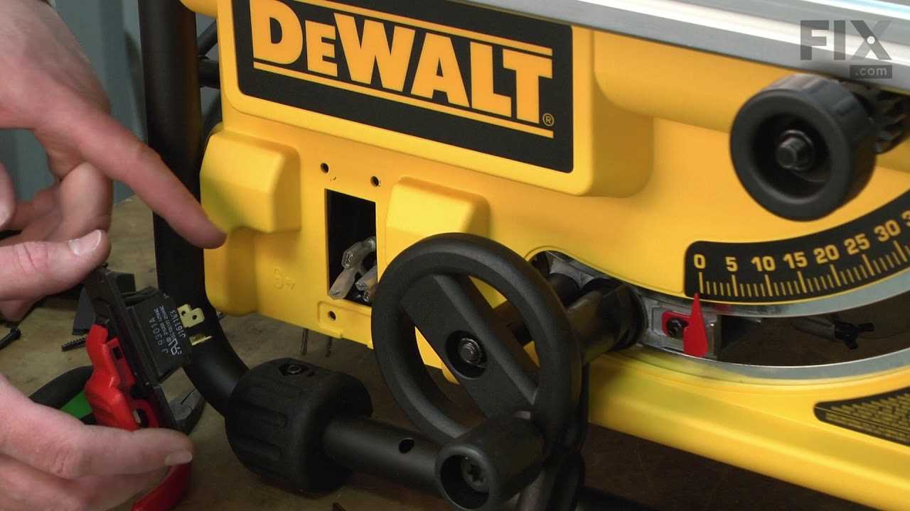 dewalt table saw parts diagram