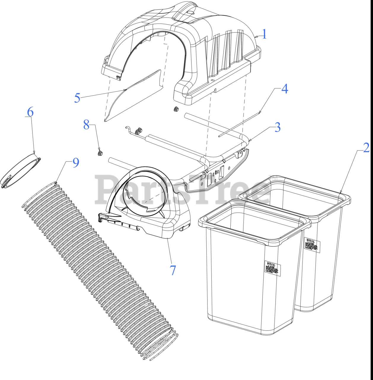 craftsman bagger parts diagram