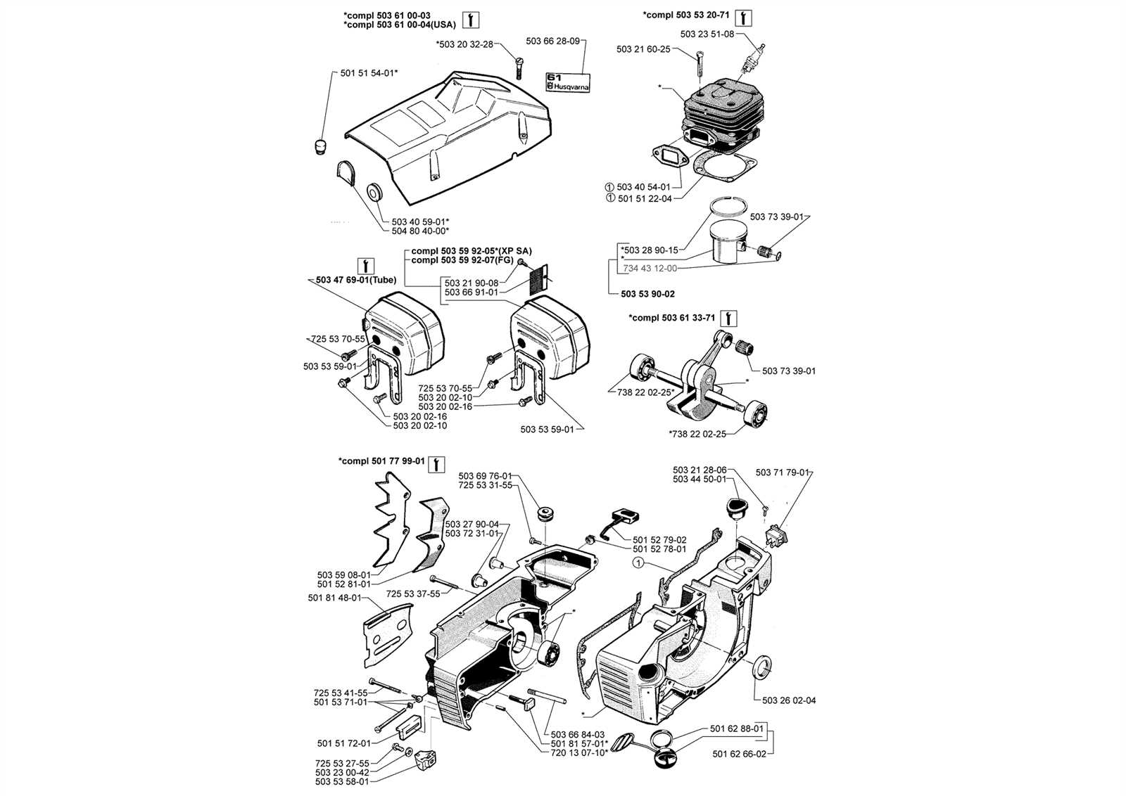 husqvarna 61 parts diagram