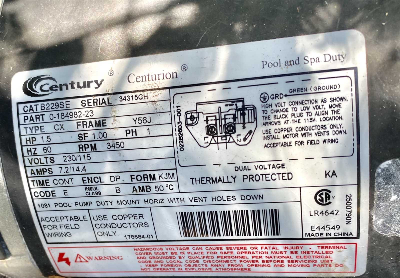 century centurion pool pump parts diagram