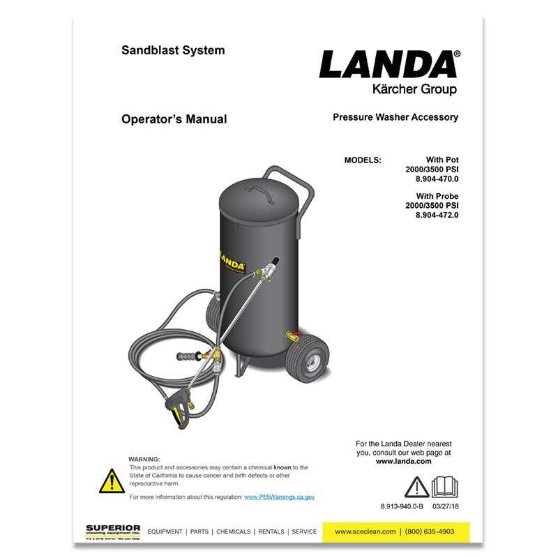 landa pressure washer parts diagram