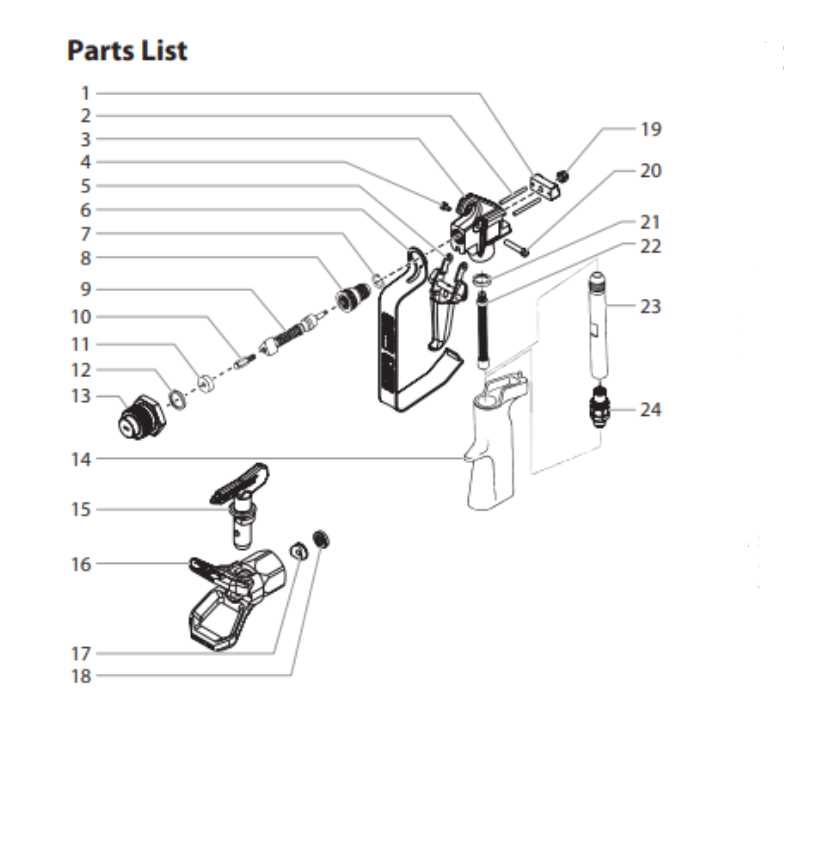 titan spray gun parts diagram