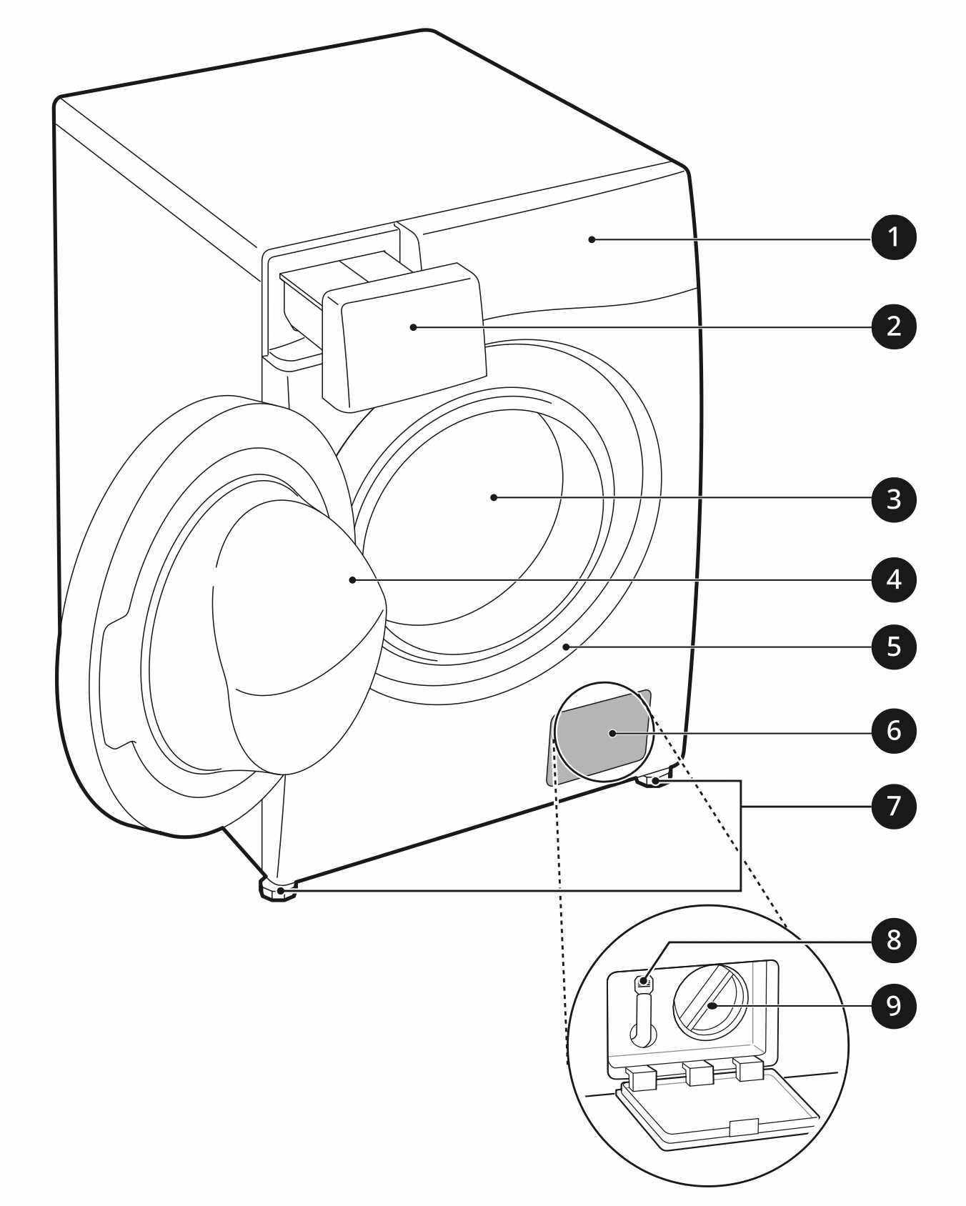 lg front load dryer parts diagram