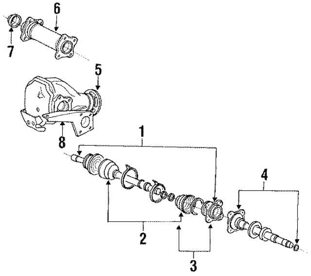 cv axle parts diagram