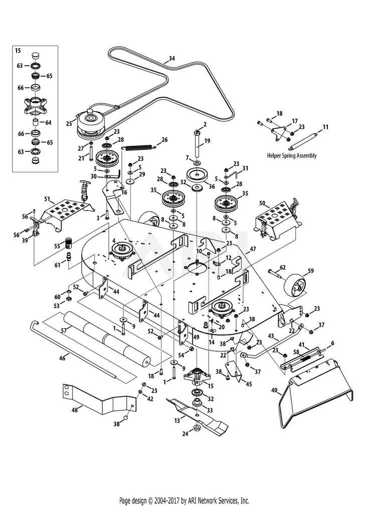 cub cadet 42 inch mower deck parts diagram