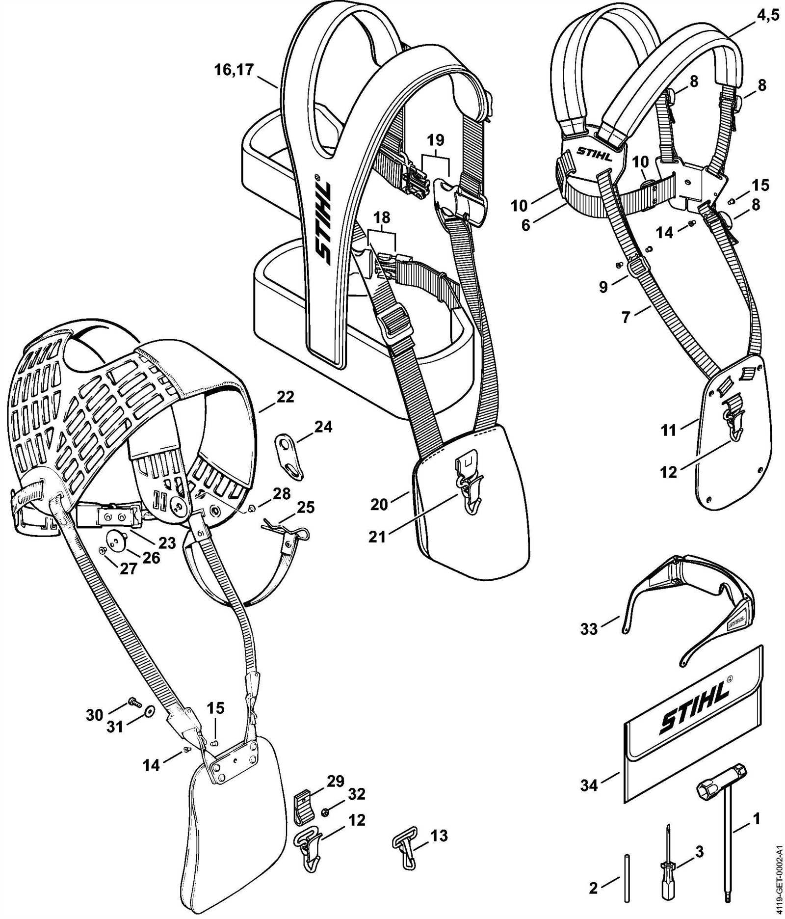 stihl trimmer parts diagram